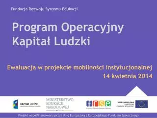 program operacyjny kapita ludzki