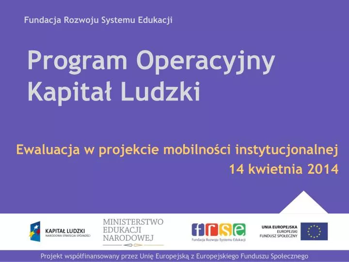 program operacyjny kapita ludzki