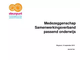 medezeggenschap samenwerkingsverband passend onderwijs