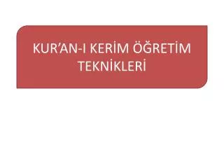 kur an i ker m ret m tekn kler