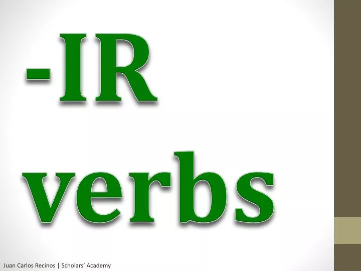 ir verbs