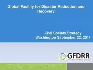 Civil Society Strategy Washington September 22, 2011