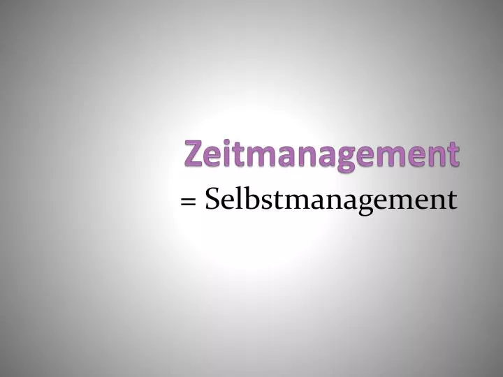 zeitmanagement