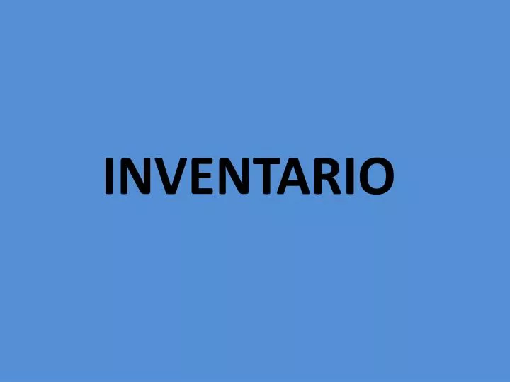 inventario