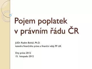 pojem poplatek v pr vn m du r