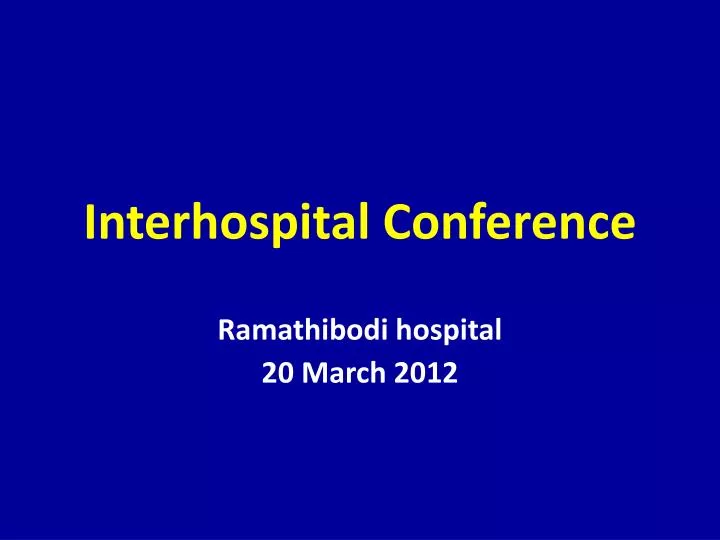 interhospital conference