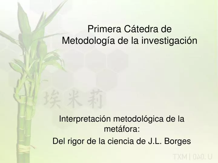 primera c tedra de metodolog a de la investigaci n