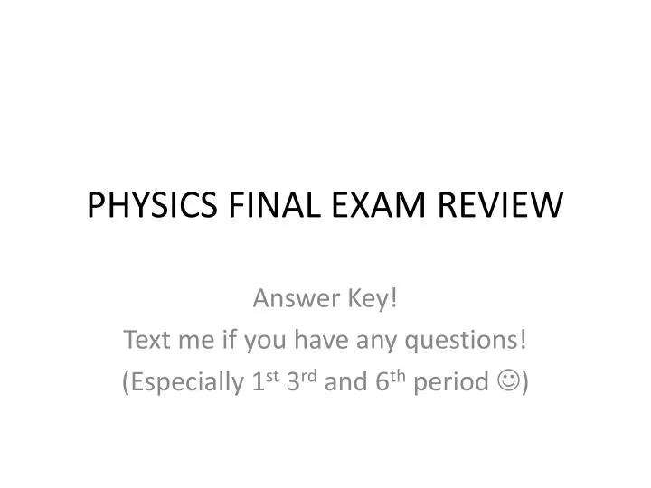 physics final exam review