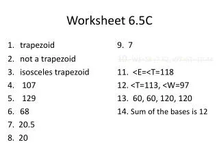 Worksheet 6.5C