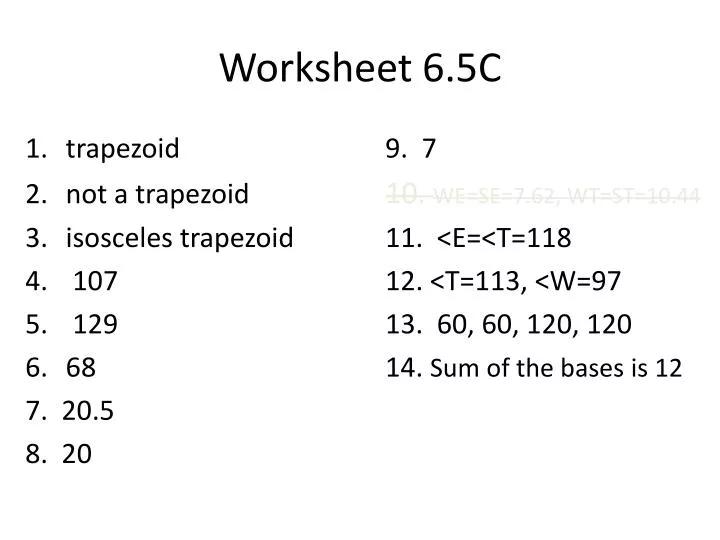 worksheet 6 5c