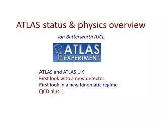 ATLAS status &amp; physics overview