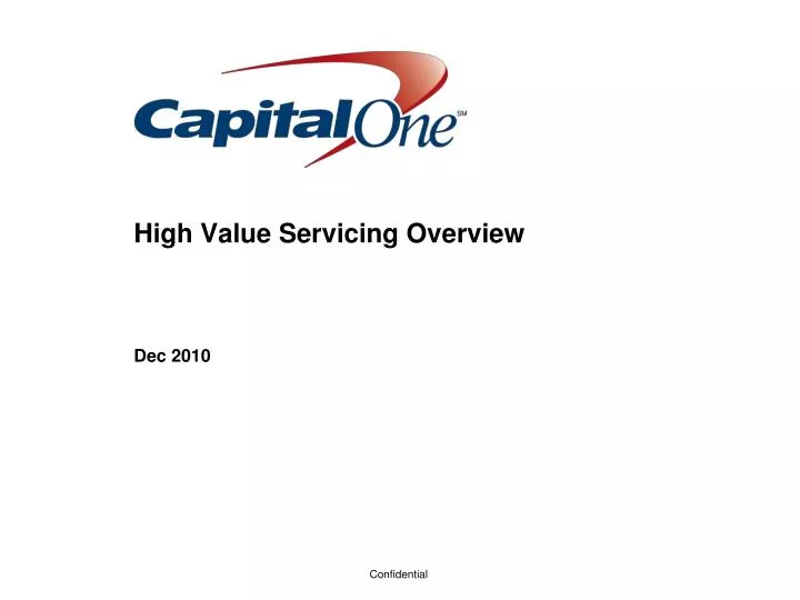high value servicing overview dec 2010