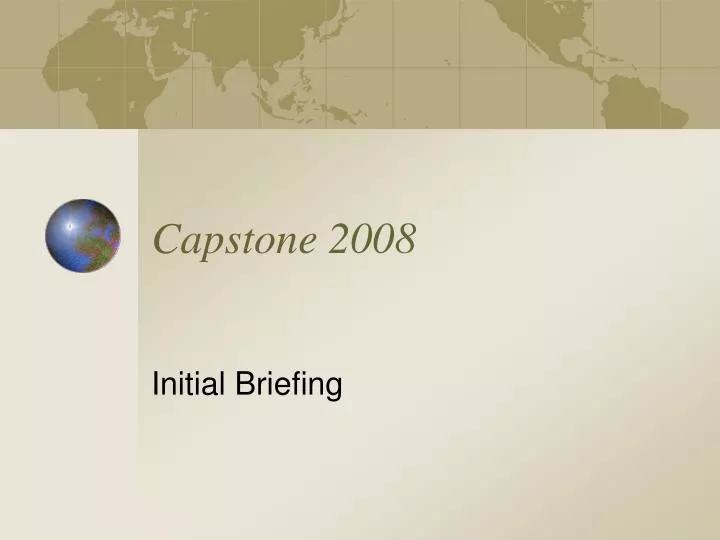 capstone 2008