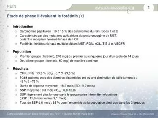 tude de phase ii valuant le for tinib 1