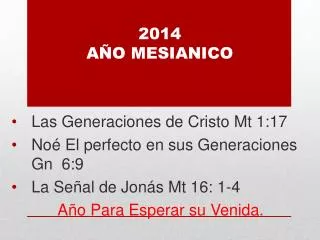 2014 a o mesianico