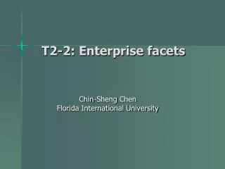 T2-2: Enterprise facets