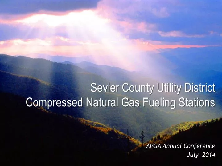sevier county utility district compressed natural gas fueling stations