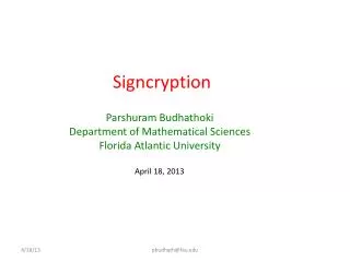 Signcryption