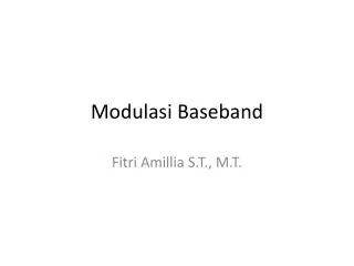 modulasi baseband
