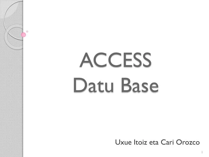 access datu base