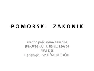 p o m o r s k i z a k o n i k