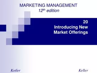 MARKETING MANAGEMENT 12 th edition