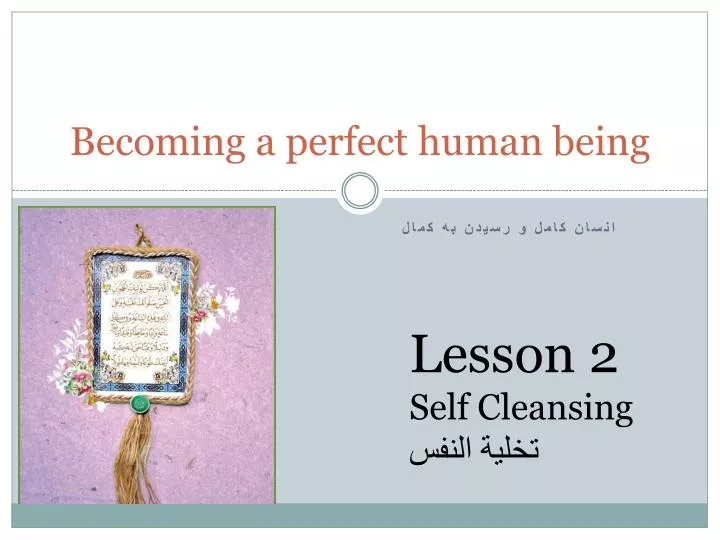 becoming a perfect human being