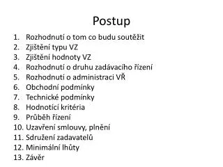 postup
