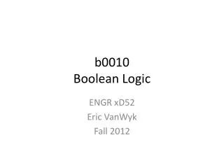 b0010 Boolean Logic