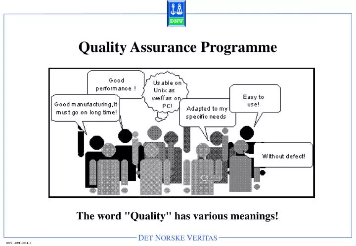 quality assurance programme