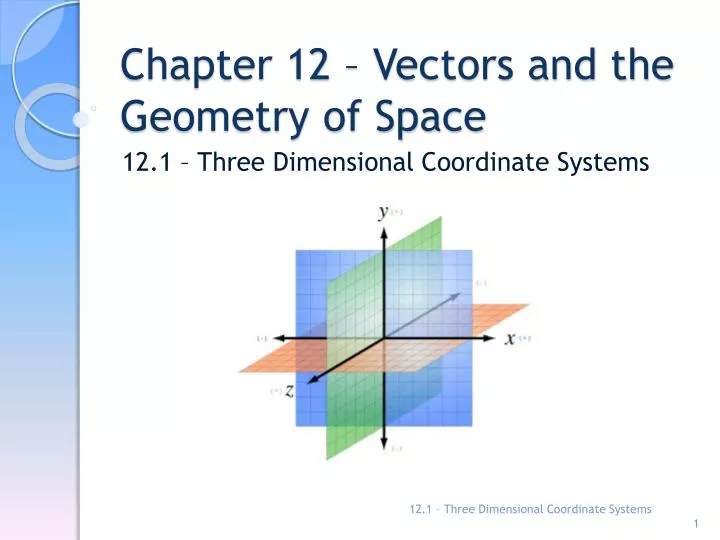 Chapter 12 - The Cartesian Coordinate System