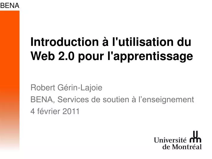 introduction l utilisation du web 2 0 pour l apprentissage