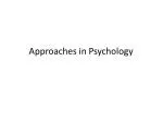 Approaches in Psychology
