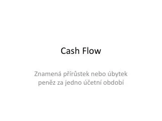 cash flow
