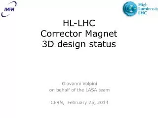 HL-LHC Corrector Magnet 3D design status