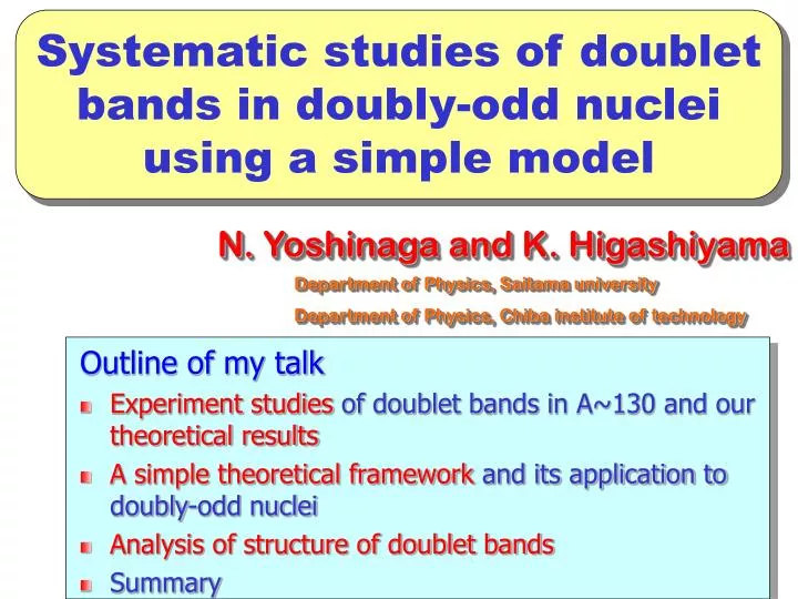 systematic studies of doublet bands in doubly odd nuclei using a simple model