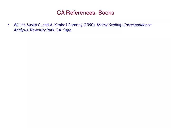 ca references books