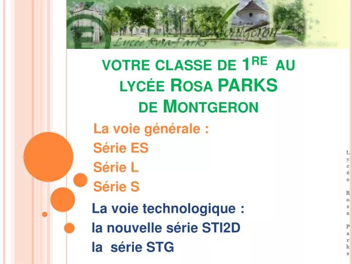 votre classe de 1 re au lyc e rosa parks de montgeron