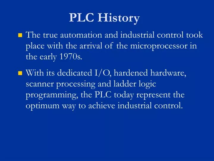 plc history