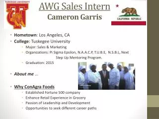 AWG Sales Intern Cameron Garris