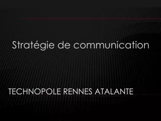 strat gie de communication