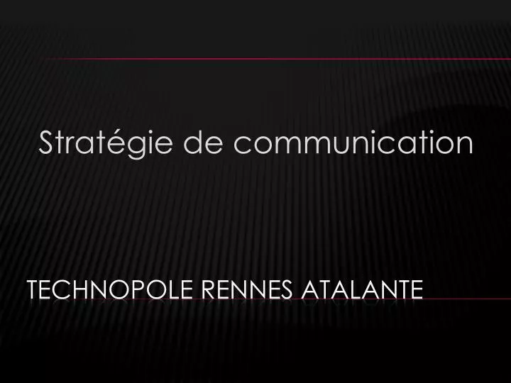 strat gie de communication