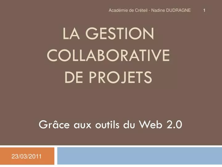 la gestion collaborative de projets