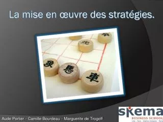 la mise en uvre des strat gies