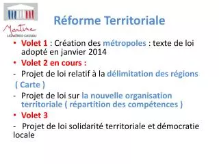 r forme territoriale