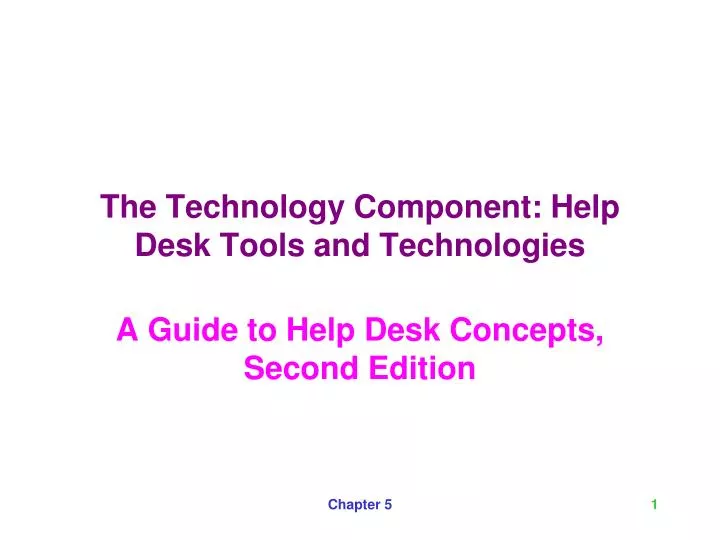 the technology component help desk tools and technologies