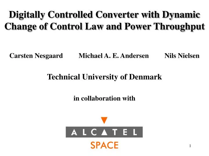 digitally controlled converter with dynamic change of control law and power throughput