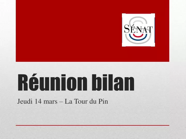 r union bilan