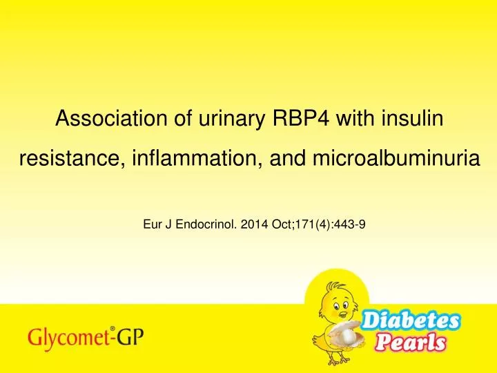 association of urinary rbp4 with insulin resistance inflammation and microalbuminuria