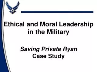 Saving Private Ryan Case Study